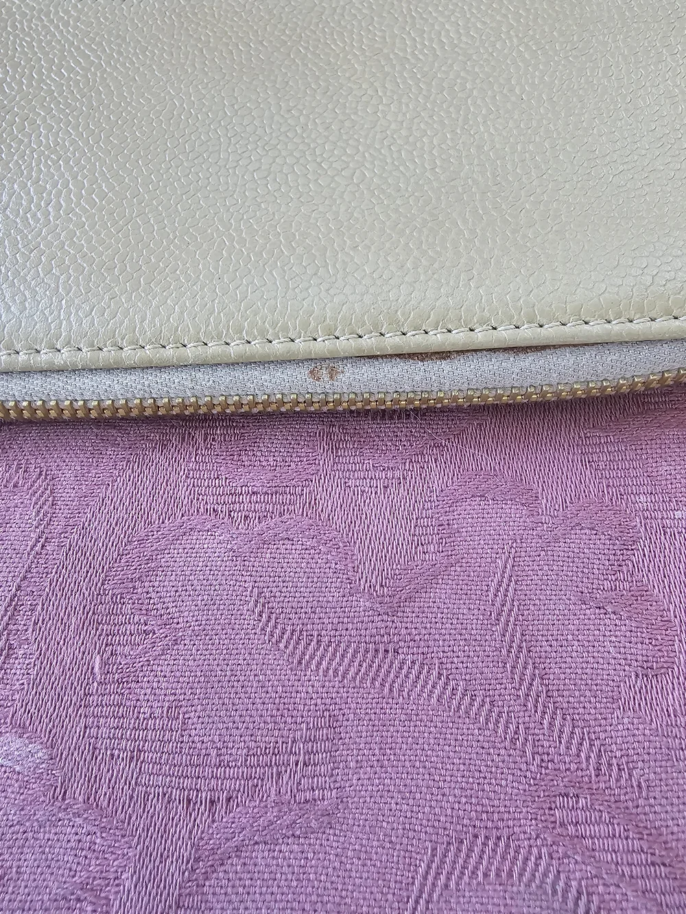 Chanel Cream Leather Tablet Sleeve with Zip